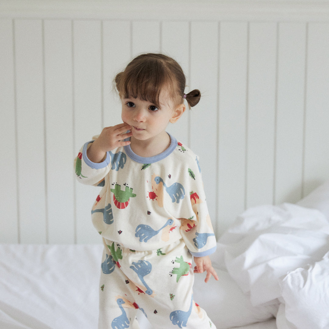 BabyRabbit Big Dino Three-Quarter Sleeve Set