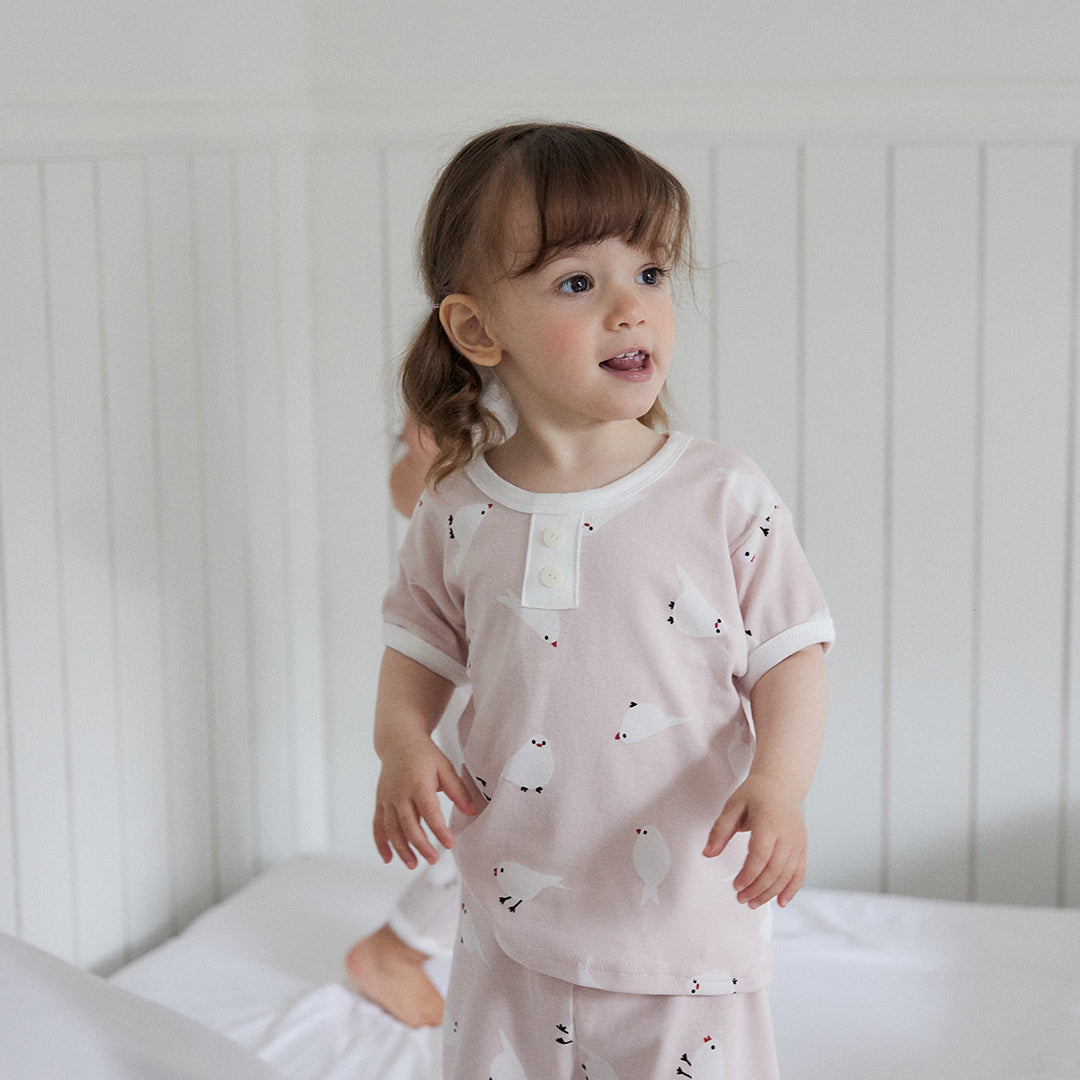 BabyRabbit Little Bird Short Sleeve & Crop Pants Set