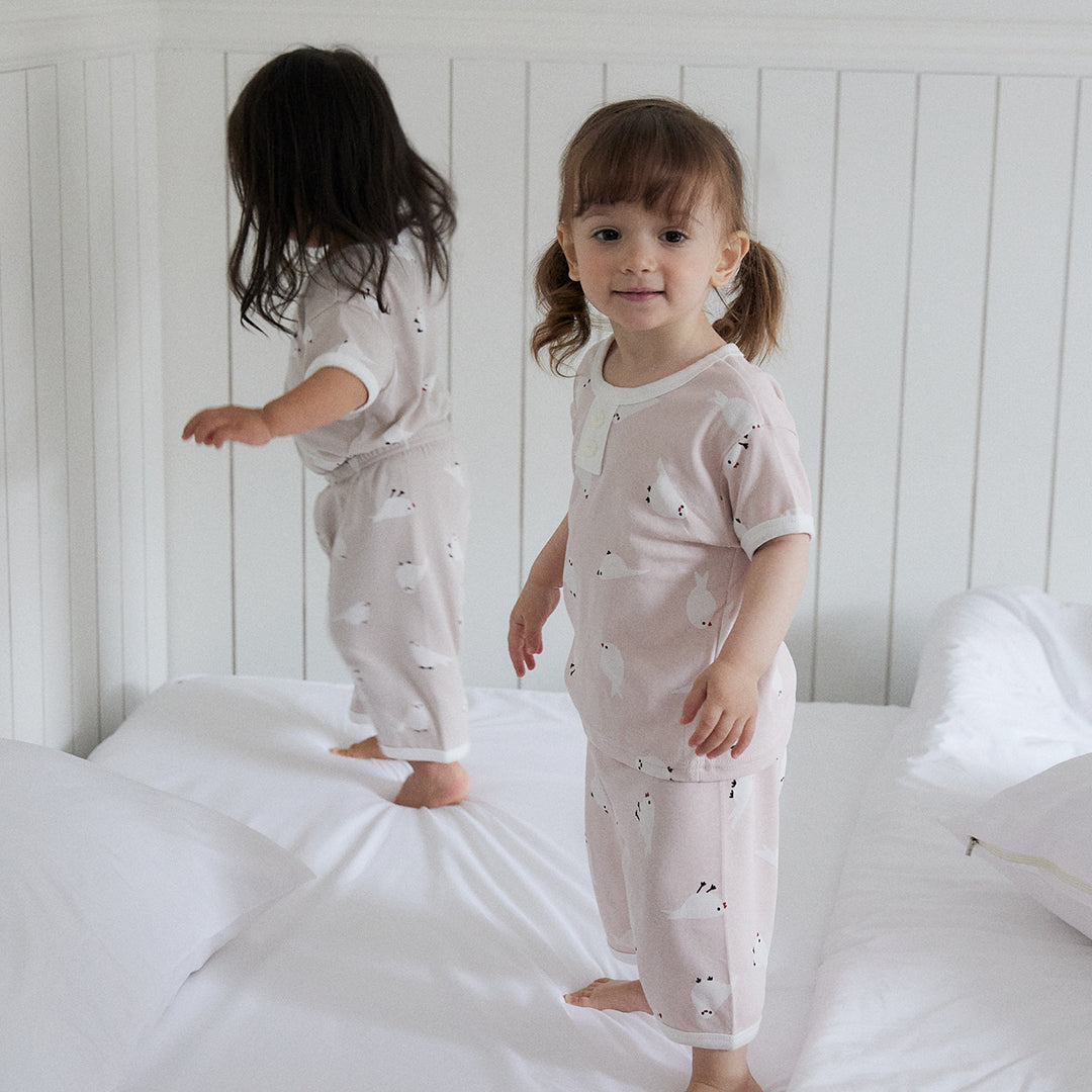 BabyRabbit Little Bird Short Sleeve & Crop Pants Set