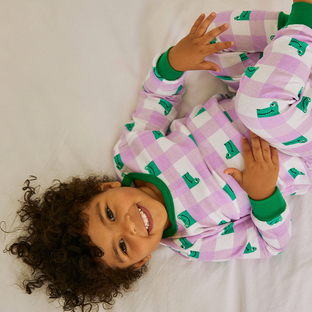 BabyRabbit Frog Checkered Long Sleeve set