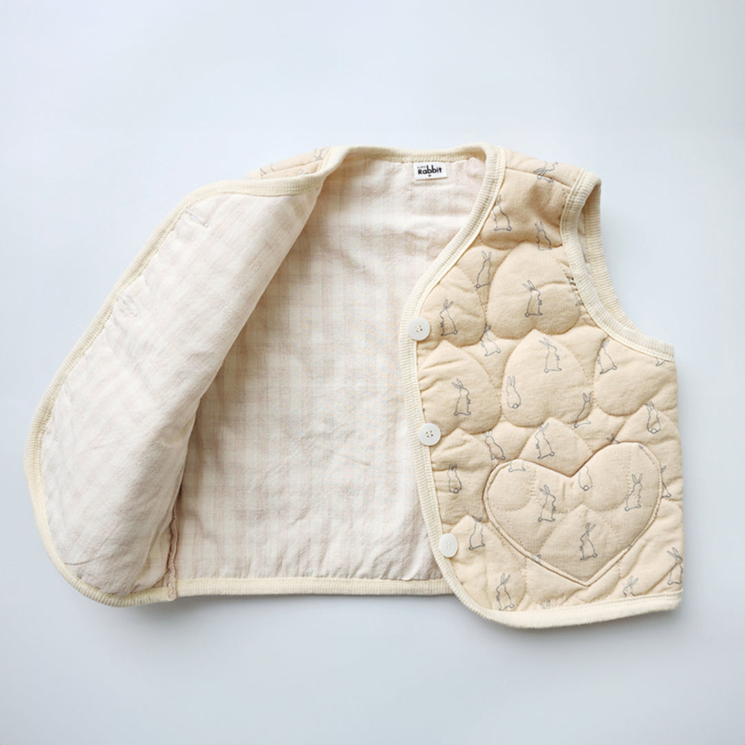 Heart Patterned Rabbit Vest